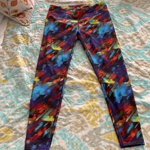 Athleta colorful leggings size large